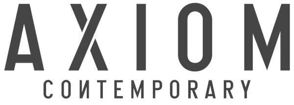 The Axiom Contemporary logo in monochrome