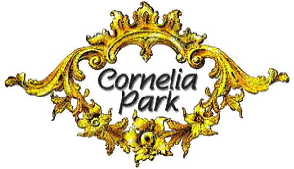 The Cornelia Park logo in monochrome