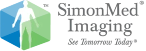 The SimonMed Imaging logo in monochrome