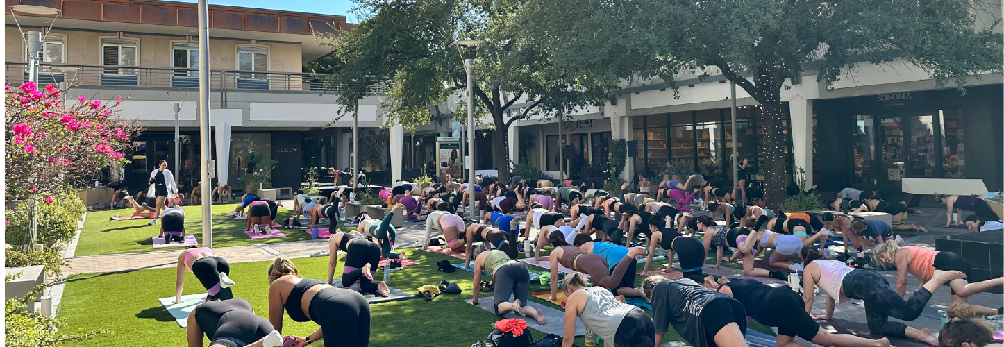 Outdoor yoga event