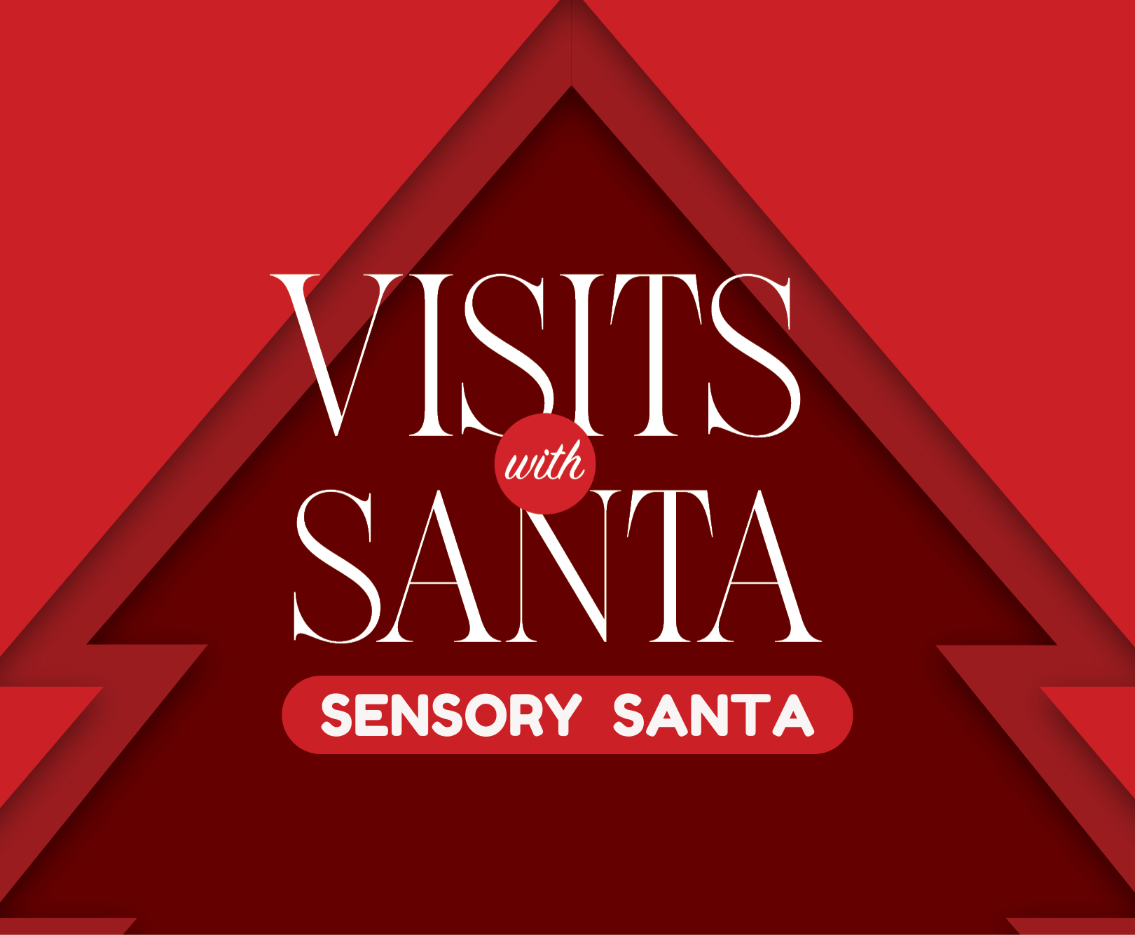 Visit with Santa sensory night red graphic
