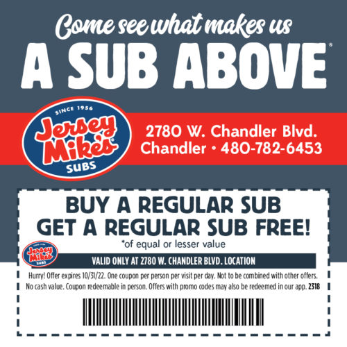 Jersey Mikes BOGO Subs