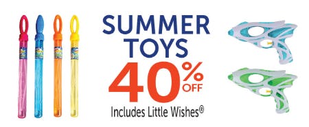 40% Off Summer Toys