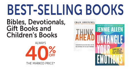 40% Off Best-Selling Books
