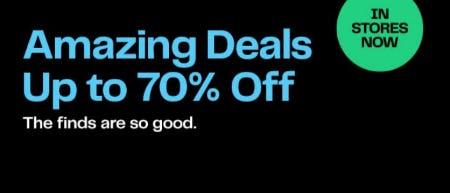 Amazing Deals Up to 70% Off