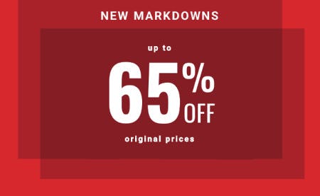 Clearance Up to 65% off Original Prices