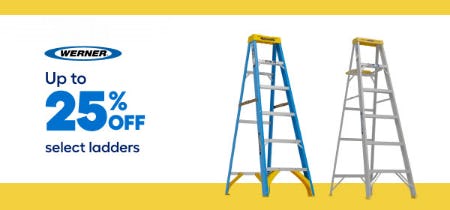 Up to 25% Off on Select Werner Ladders