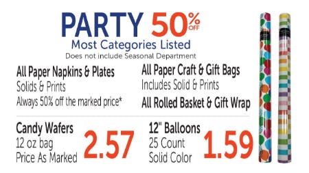 Party 50% Off