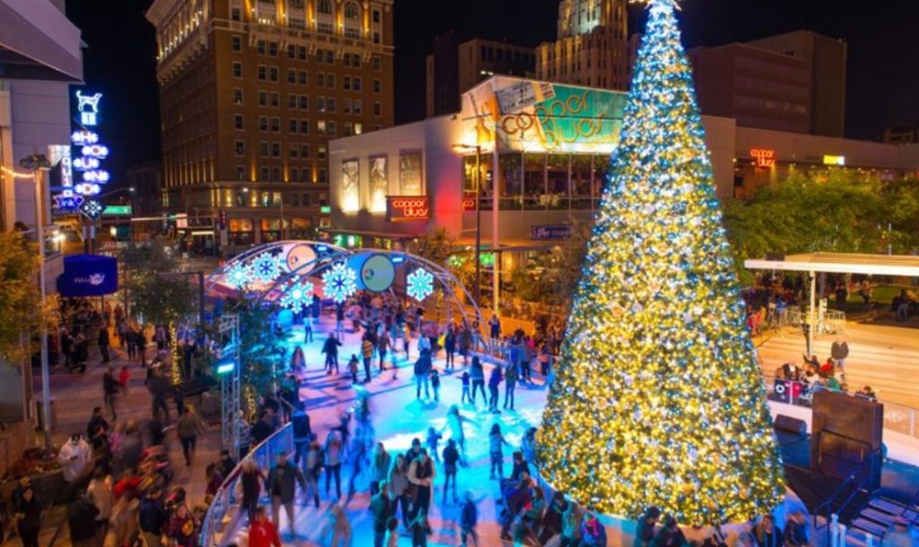 Ice skating returns to downtown Phoenix at CityScape this week