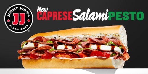 Jimmy John’s NEW Caprese Salami Pesto Sandwich