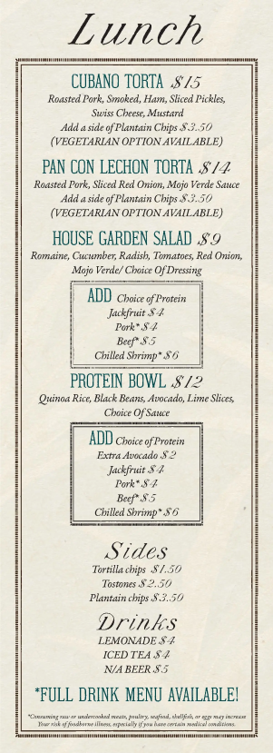 Coabana Now Open for Lunch!