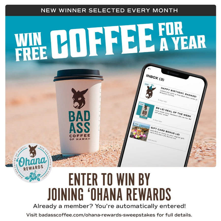 Win Free Bad Ass Coffee for a Year