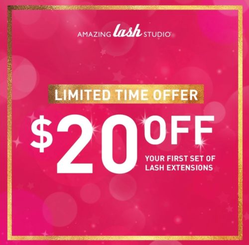 $20 OFF your First Lash Extension Set at Amazing Lash