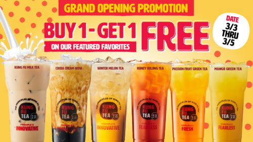 Kung Fu Tea Grand Opening Promotion