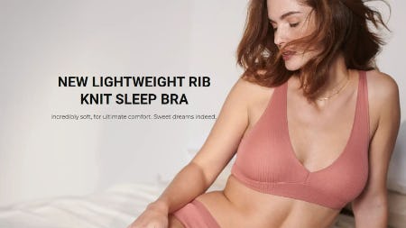 New Lightweight Rib Knit Sleep Bra