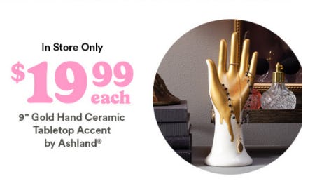 $19.99 Each Gold Hand Ceramic Tabletop Accent by Ashland