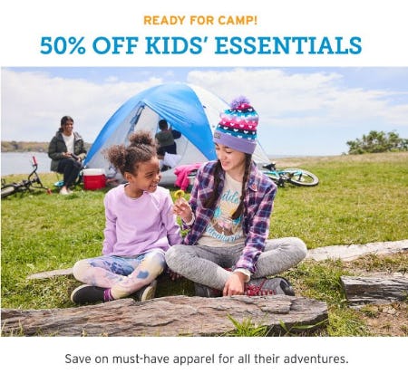 50% Off Kids’ Essentials
