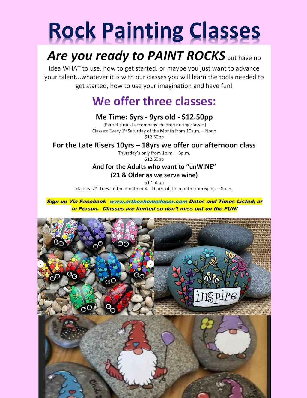 Rock Painting Classes