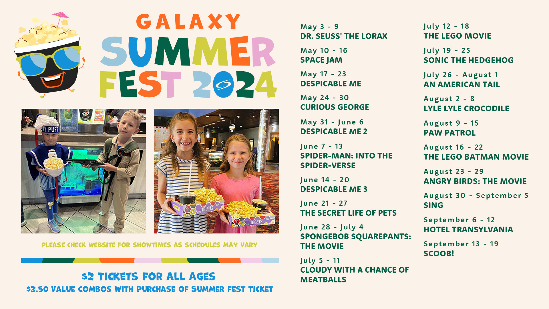 Galaxy Theatres Summer Fest 2024