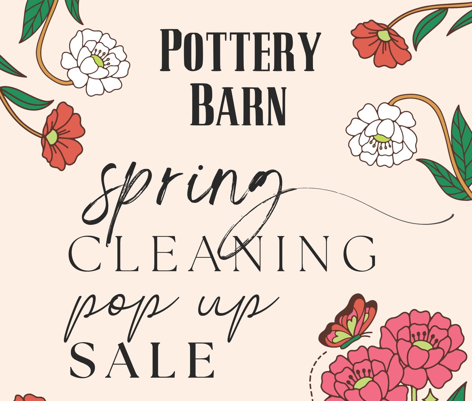 Pottery Barn “Spring Cleaning” Pop Up Sale
