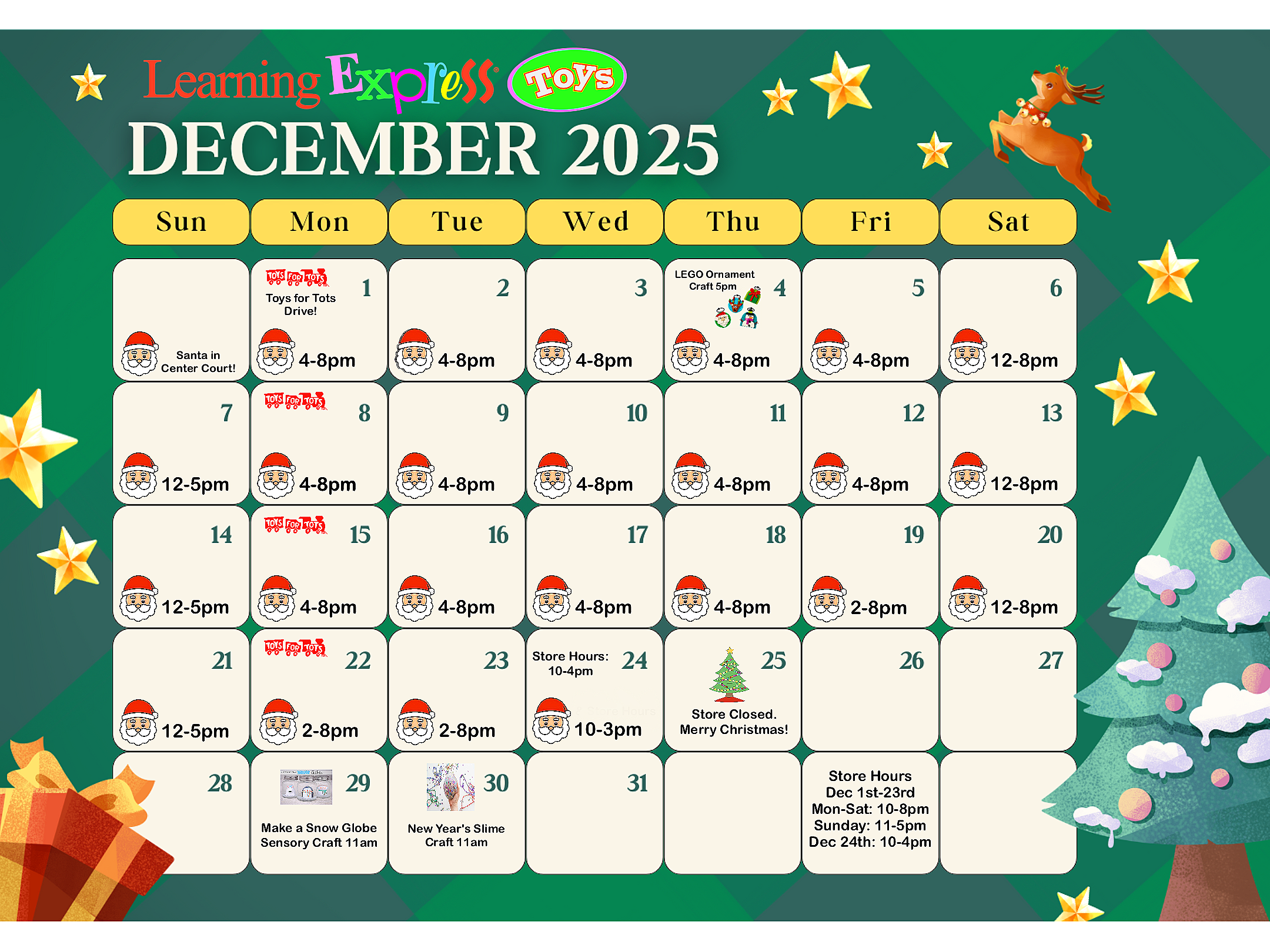 Learning Express | December Events Calendar