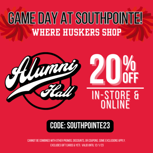 Shop Alumni Hall for Huskers Game Day!