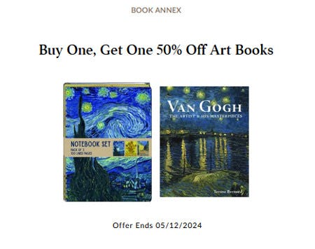 Buy One, Get One 50% Off Art Books