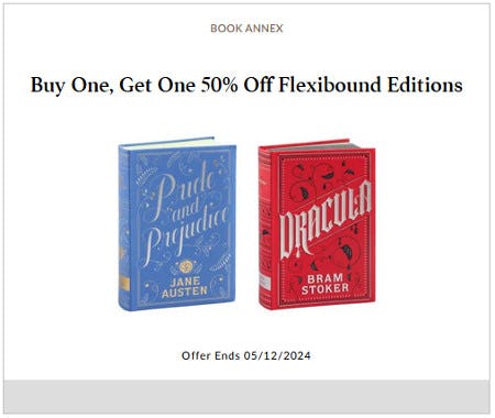 Buy One, Get One 50% Off Flexibound Editions