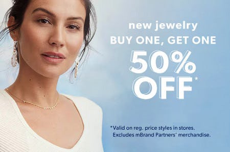 New Jewelry Buy One, Get One 50% off