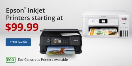 Starting at $99.99 Epson Inkjet Printers