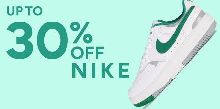 Up to 30% off Nike