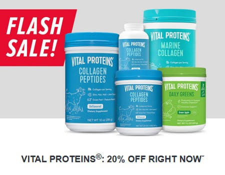 Vital Proteins: 20% off Right Now