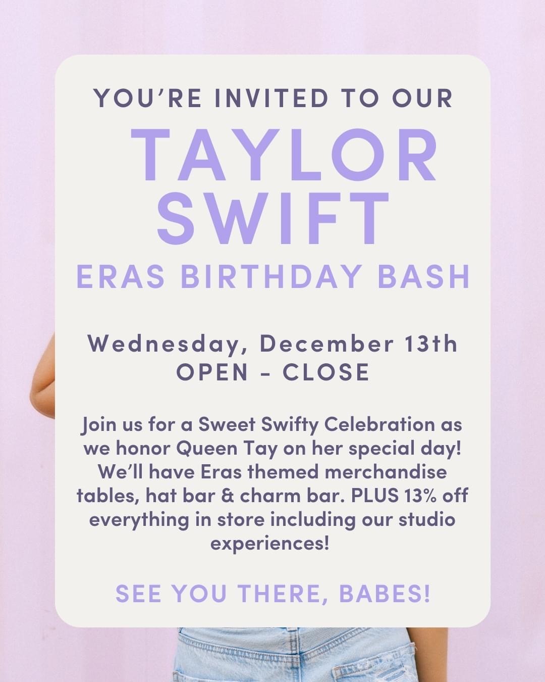 You’re Invited to the Ultimate Taylor Swift Birthday Bash at The Babe Standard