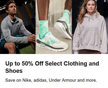 Up to 50% Off Select Clothing and Shoes
