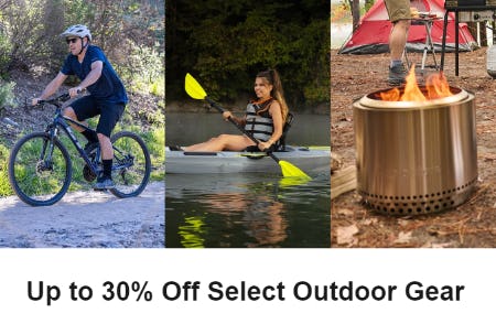 Up to 30% Off Select Outdoor Gear