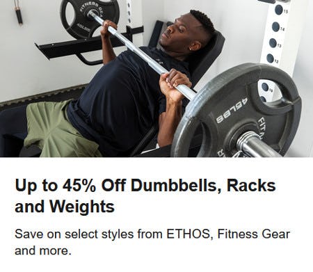 Up to 45% Off Dumbbells, Racks and Weights