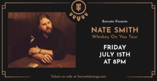Nate Smith–Whiskey On You Tour at Barnato Lounge