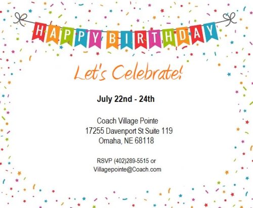 Celebrate July Birthdays at Coach