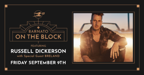 Russell Dickerson with special guest Breland at Barnato Lounge