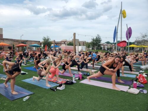 Power Life Yoga All Level Yoga Class at Village Pointe Amphitheater