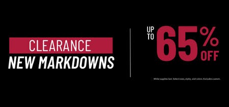 Clearance Up to 65% off