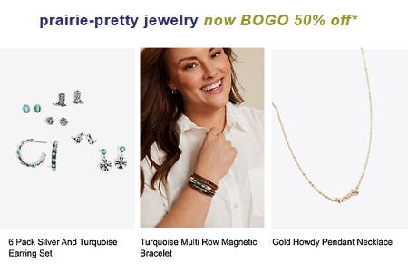 Jewelry Now Buy One, Get One 50% off