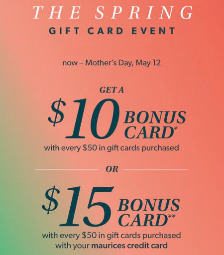 The Spring Gift Card Event