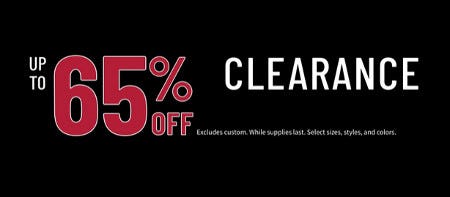 Up to 65% off Clearance