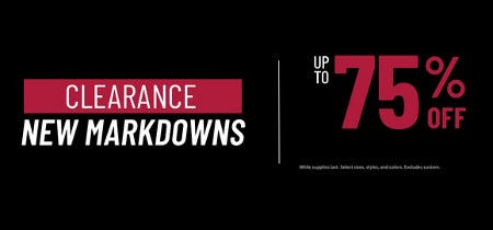 Up to 75% off Clearance