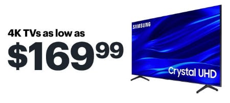 4K TVs As Low As $169.99