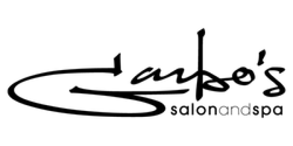 The Garbo's Salon and Spa logo in monochrome
