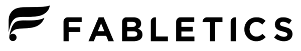 The Fabletics logo in monochrome