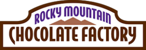 The Rocky Mountain Chocolate Factory logo in monochrome